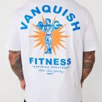 Vanquish Fitness 화이트 T셔츠 M