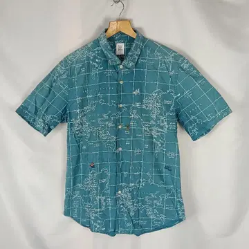 graniph 그라니프 반팔 셔츠 L 세계지도 B4241