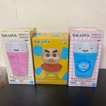 짱구는 못말려 피규어와 드링크 케이스 2개 세트