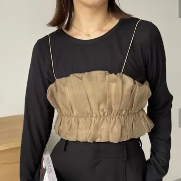 CAPRICIEUX L'EMAGE 프릴 뷔스티에 롱 T