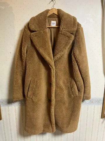 GAP 보아 롱 코트 L 사이즈 브라운