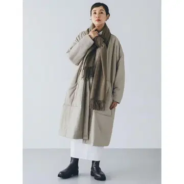 [ 미사용 새상품 ] ata 아타 충전솜 코트 베이지