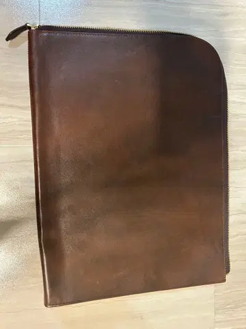 브라운 클러치백 캔버스 안쪽