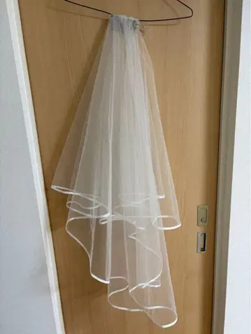 웨딩 베일 투명 튤 이층식