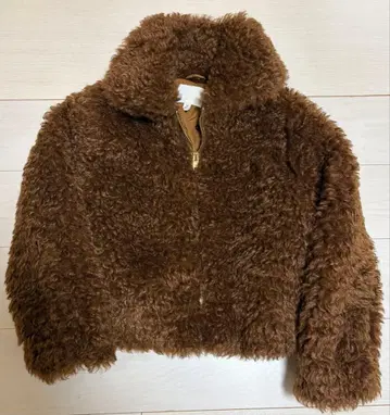 H&M 테디 자켓 브라운 S