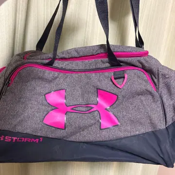언더아머 스톰1 더플백 그레이/핑크