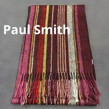 폴스미스 머플러 울100% 멀티 보더 새상품급