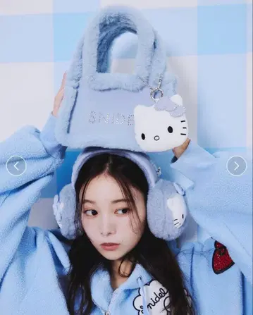 snidel 스나이델 HELLO KITTY 키티 백 라이트 블루