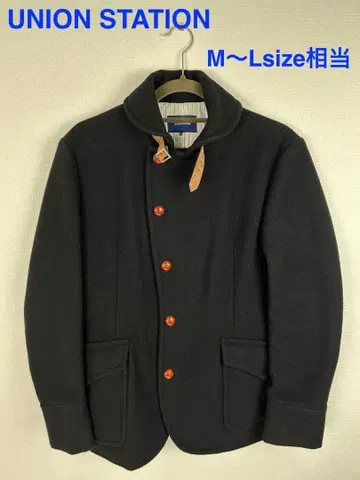 UNION STATION 울 자켓 가죽 벨트 블랙 M~L 상당
