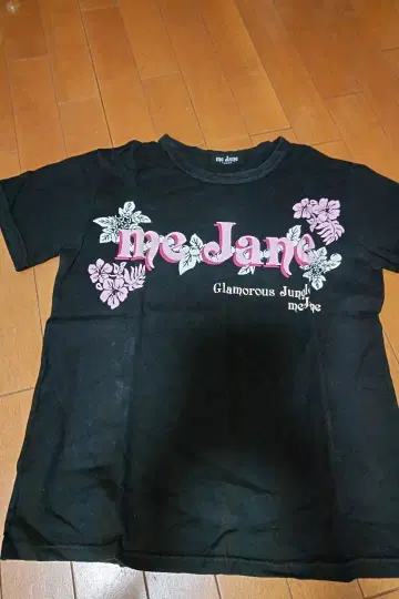 me Jane 플라워 프린트 T셔츠 블랙