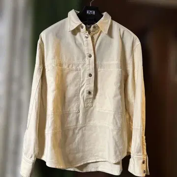 새상품 PARFOIS (파르포아) 브랜드 오버 블라우스 아이보리 M/L