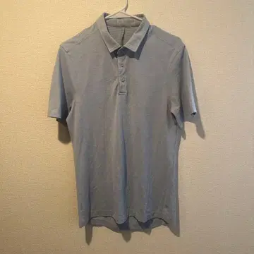 Lululemon 라이트 블루 그레이 피케 셔츠