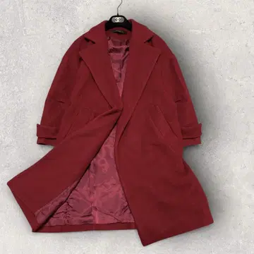 SACRA 사쿠라 울 체스터 코트 사이즈 38 보르도