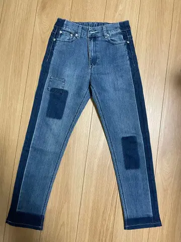 패치워크 디자인 데님 팬츠 M 사이즈