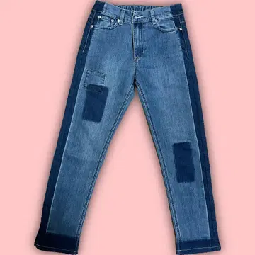 패치워크 디자인 데님 팬츠 M 사이즈