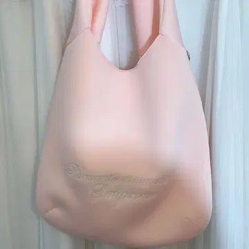 Smyeon 소프트 터치 자수 숄더백 핑크