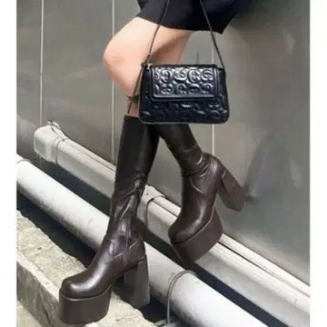 EMODA 에모다 벌키 플랜핏 부츠 브라운