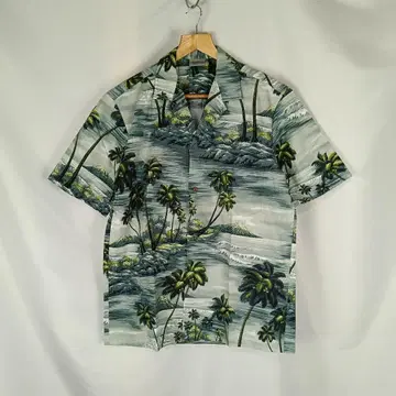 ROYALCREATIONS 알로하 셔츠 M 야자수 B4243