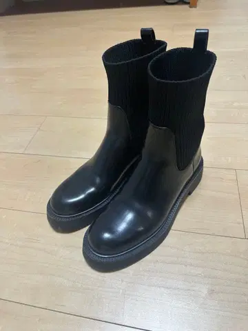 ZARA 사이드 고어 부츠 통굽