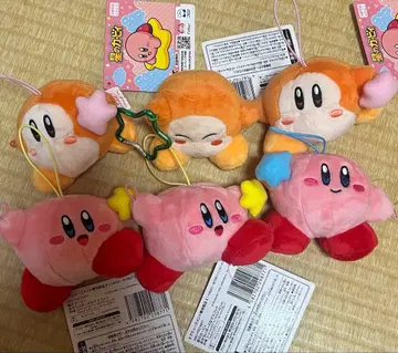 별의 커비 카라비너 부착 마스코트 와돌디 봉제 인형 6종 세트