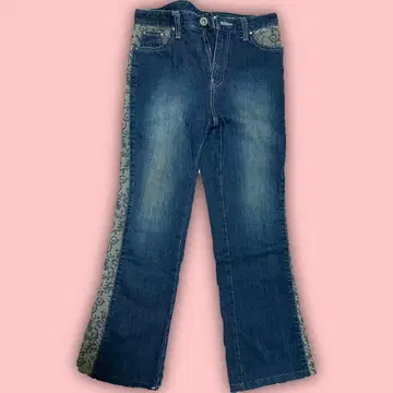 데님 팬츠 사이드 패턴 부착