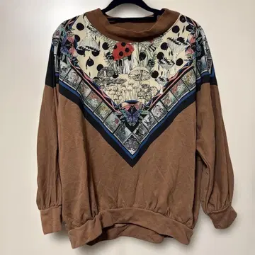 버섯 스카프 패턴 상의