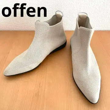 [ 새상품급 ] offen 오펜 스틸레토 사이드 고어 부츠 아이보리