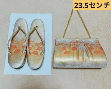 골드 꽃무늬 조리 클러치백 세트