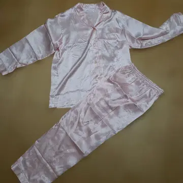 실크 바자 핑크 파자마 세트 M