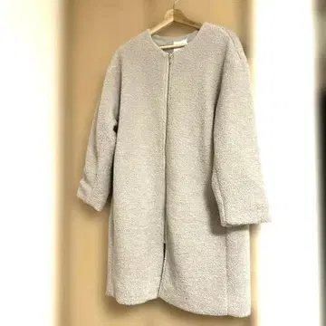 LEPSIM 보아 노카라 코트 핑크 베이지