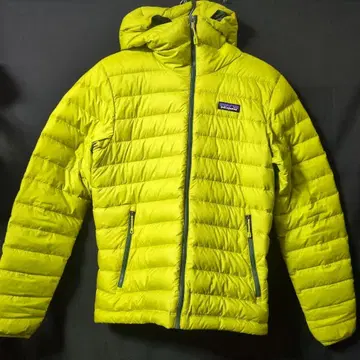 Patagonia 다운 스웨터 후디 XS 라임 그린