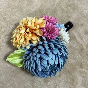 머리 장식 헤어 클립 U핀 성인식 시치고산용