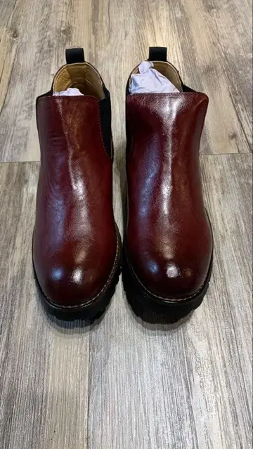 사이드 고어 부츠 버건디
