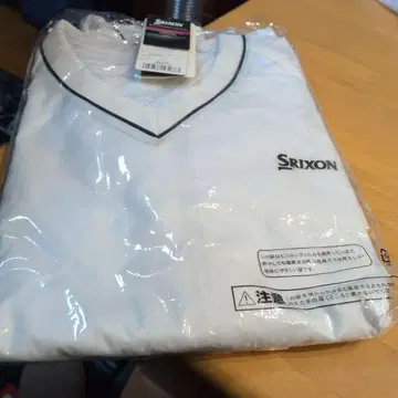 Srixon 화이트 V넥 셔츠