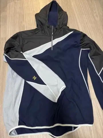 ZETT 야구 하프 지퍼 플리스 후드티 네이비 2XO