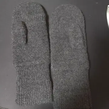 그레이 니트 장갑 울 혼방