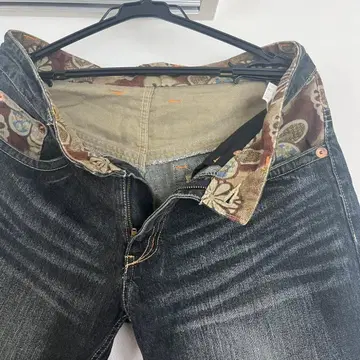 데님 숏팬츠 하프 꽃무늬 구제 의류