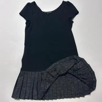 새상품급 띠어리 플리츠 이소재 도킹 원피스 프렌치 슬리브