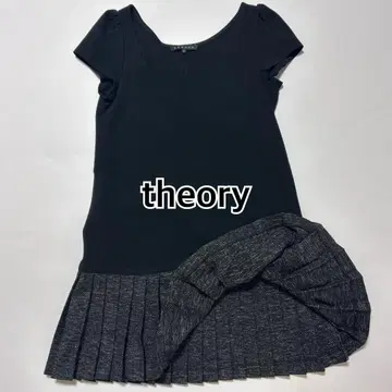 새상품급 띠어리 플리츠 이소재 도킹 원피스 프렌치 슬리브