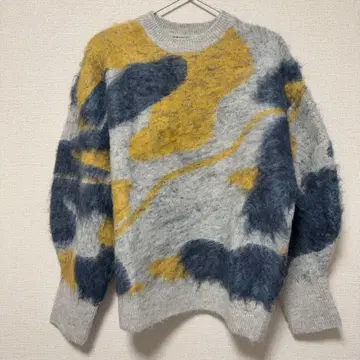 Ungrid 샤기 자카드 니트