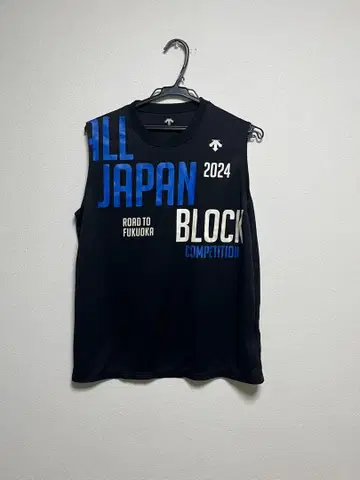 ALL JAPAN 데상트 육상 탱크탑 블랙 2024 L 사이즈