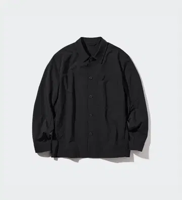 유니클로 감동 셔츠 자켓 코튼 라이크 블랙