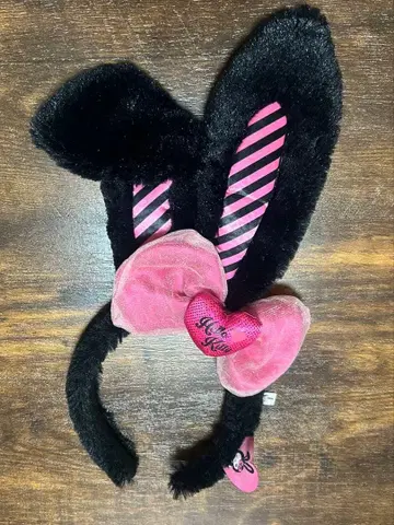 usj 헬로키티 토끼 귀 머리띠 핑크 리본 포함