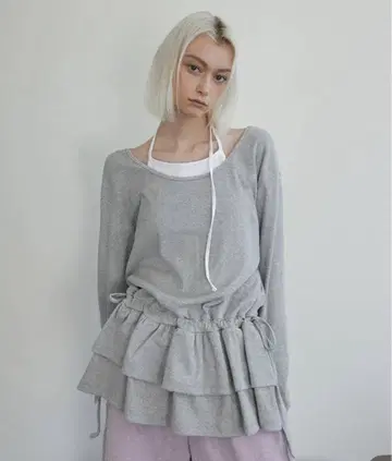 musinsa RENSE 프릴 레이어드 상의