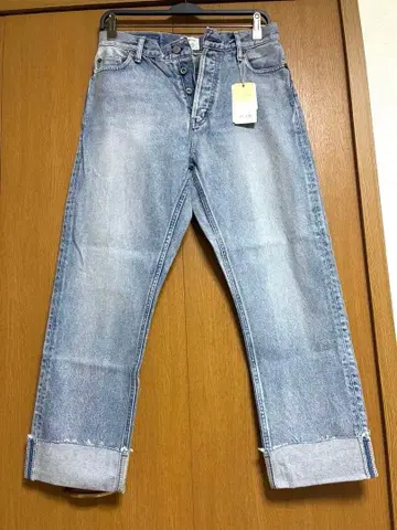 Ungrid 롤업 블리치 데님