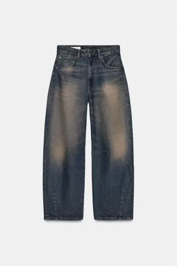 [온라인 완판] ZARA TRF 미드 라이즈 배기 데님 팬츠 40