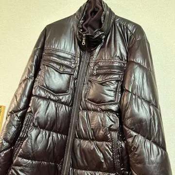 다크 와인 나일론 다운 자켓