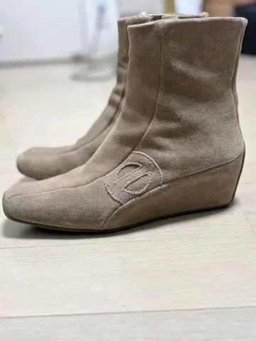 NO NAME 웨지 부츠 웨지 스니커즈 스웨이드 베이지