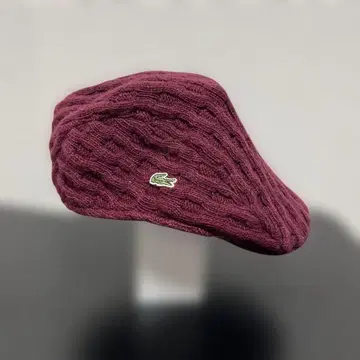 라코스테 케이블 짜임 헌팅 모자 버건디