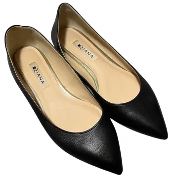 DIANA 다이애나 스틸레토 플랫 펌프스 블랙 23.5cm